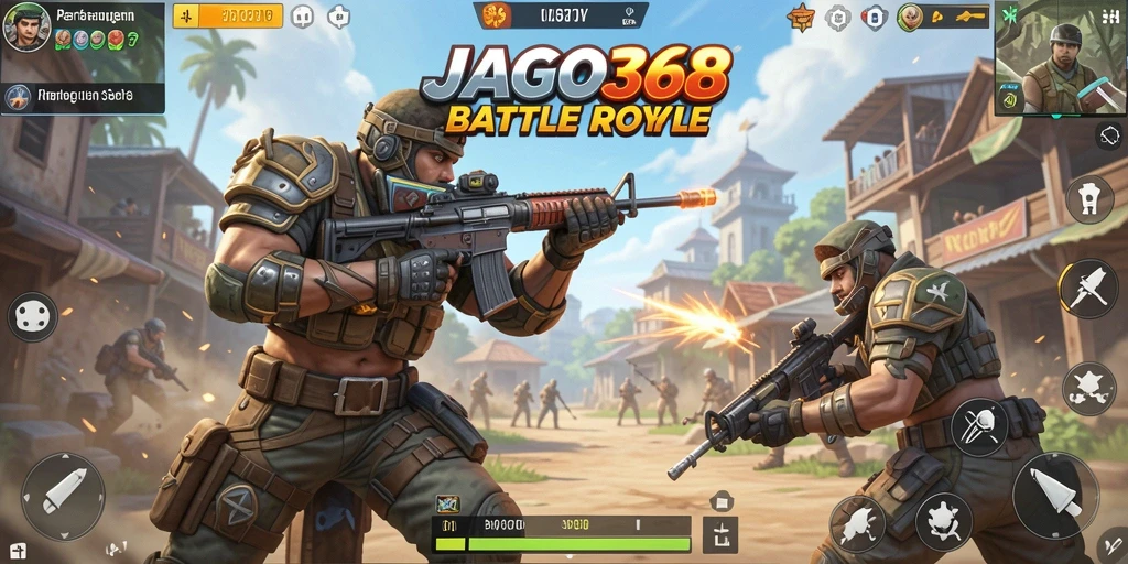 Tangkapan layar JAGO368 menampilkan aksi intens Battle Royale.
