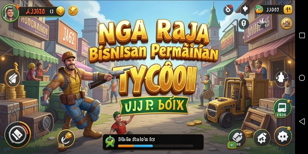 Tampilan gameplay <strong>JJ62</strong> yang menawan dan strategis dalam pengelolaan bisnis.