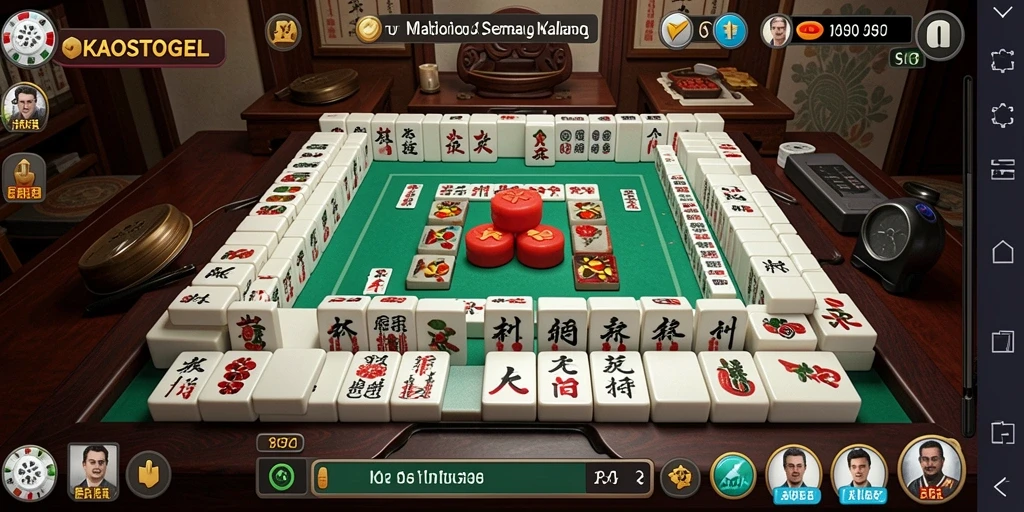 Screenshot gameplay KAOSTOGEL dengan tampilan Mahjong yang menarik.