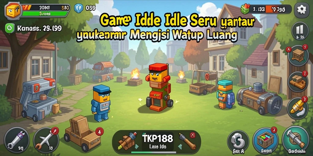 Tampilan gameplay TKP188 yang menarik dengan karakter lucu.